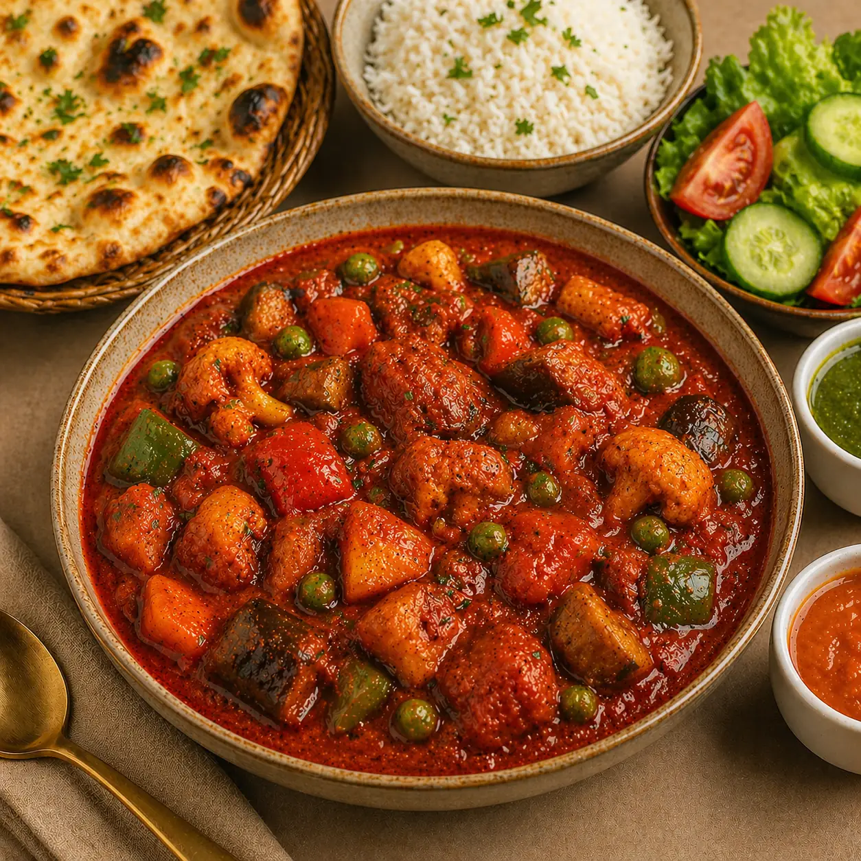 Mixed Vegetables Vindaloo