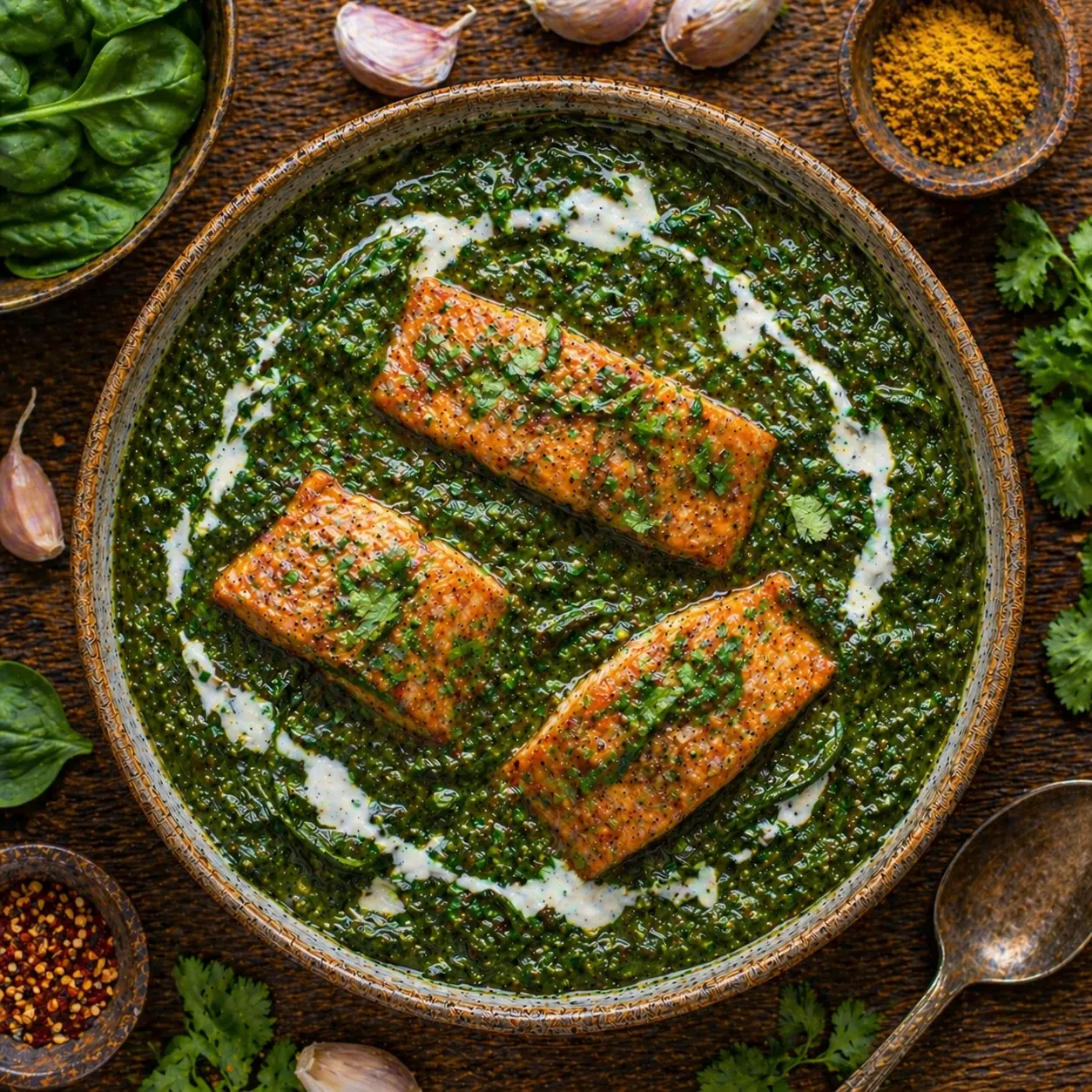 Salmon Saag