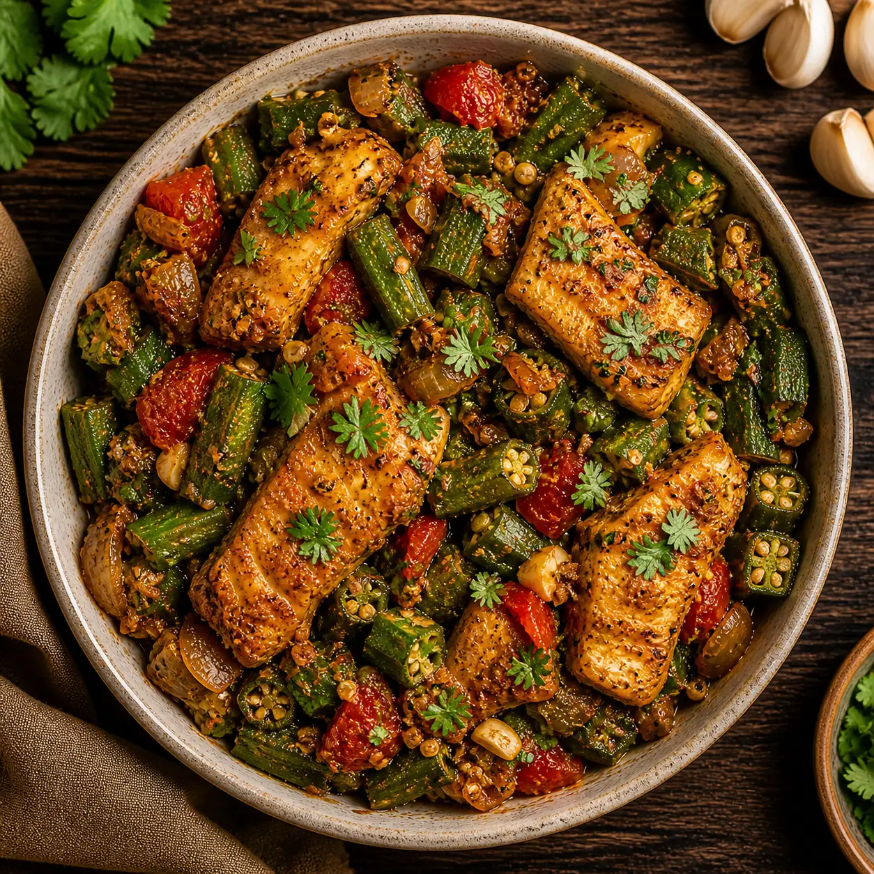 Fish Bhindi