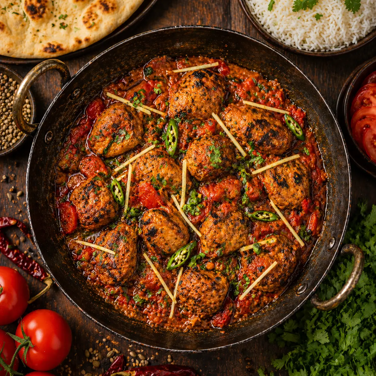 Chicken Kebab Karahi
