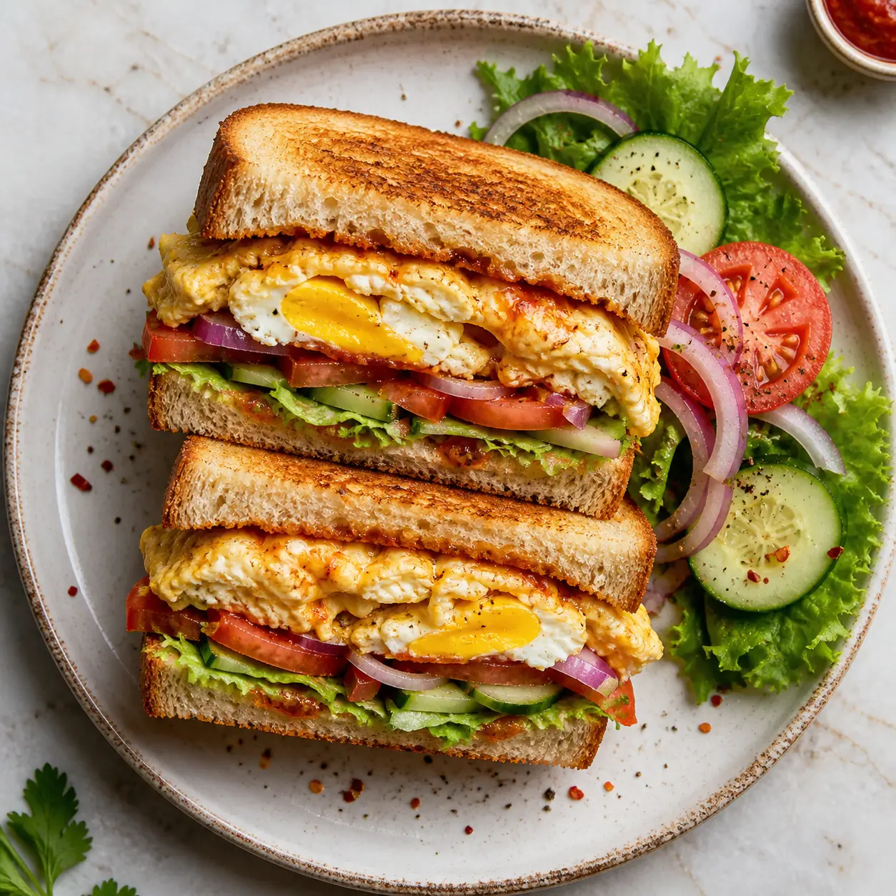 Indian Egg Sandwich