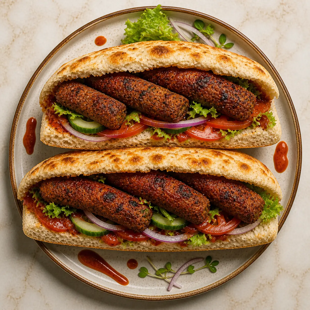 Seekh Kebab Sandwich