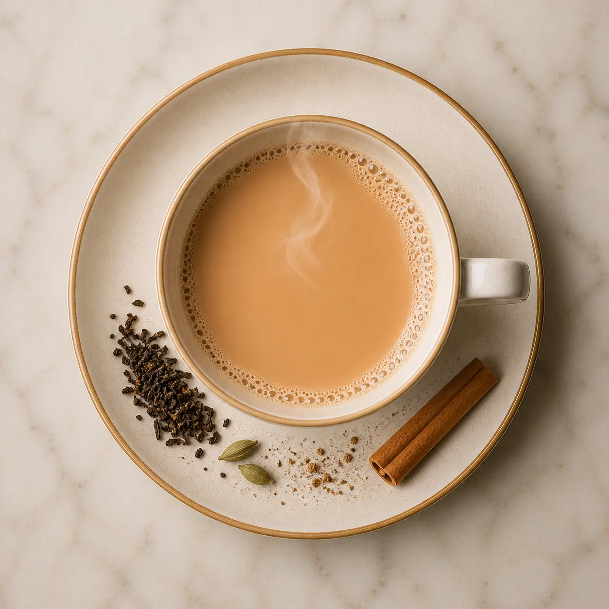 Indian tea with milk
